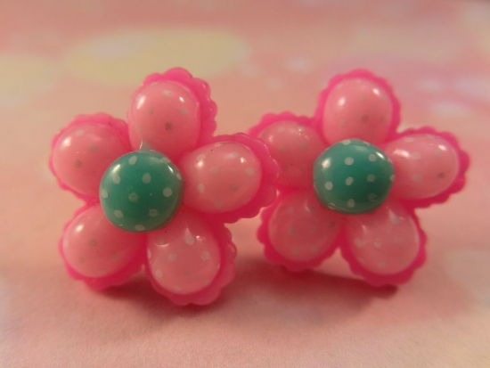 Candy Blume Ohrstecker Blüte rosa pink